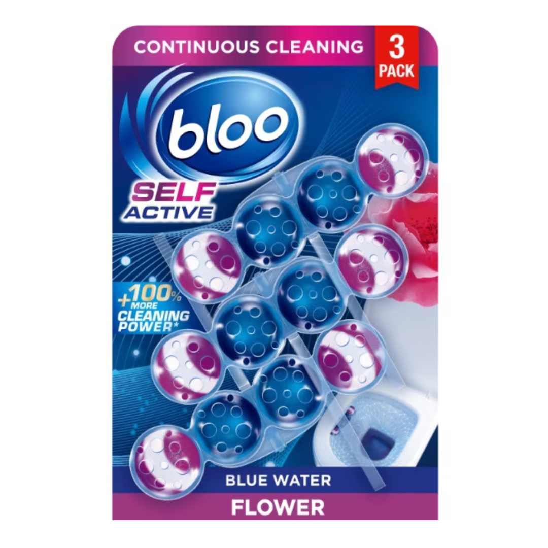 Bloo Colour Selv Active Toilet Rim Block Flower 3x50g