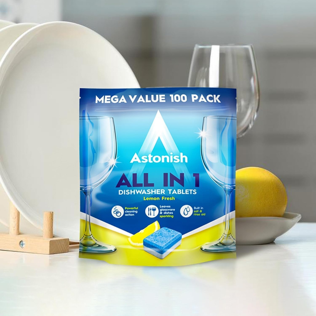 Astonish All In 1 Dishwasher Tablets Lemon Fresh 100pk