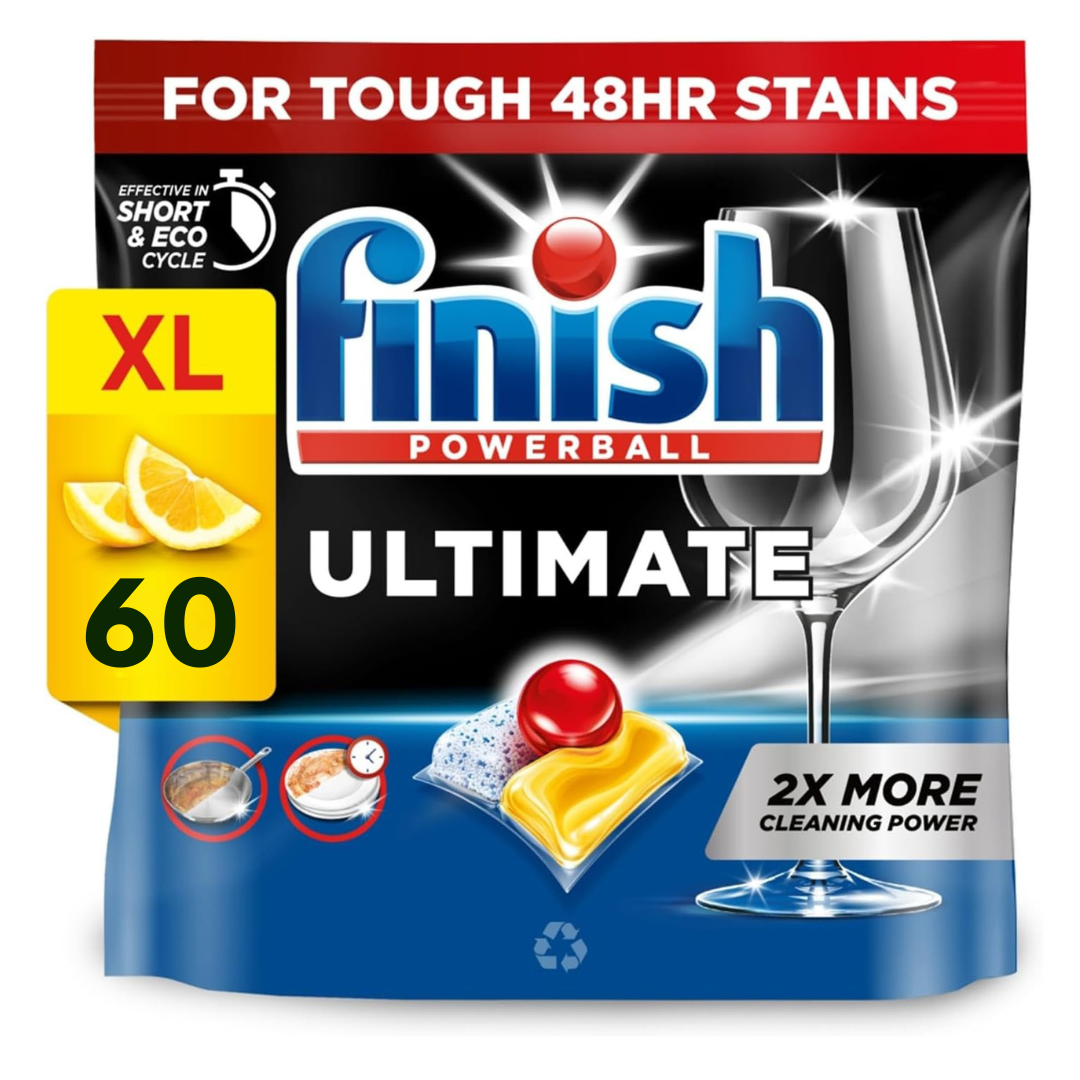Finish Powerball Ultimate Dishwasher Capsules 60pk