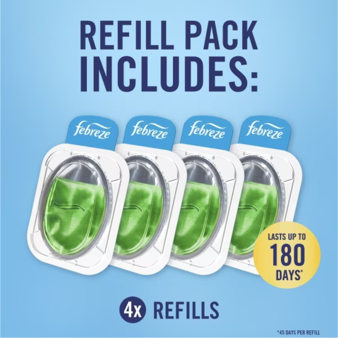 Febreze Bin Freshener Refill Pack Outdoor Fresh 4pk