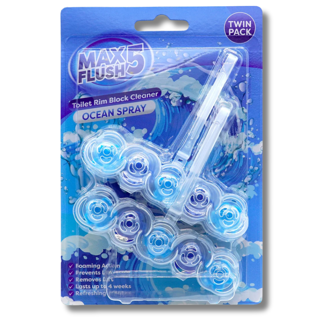 Max Flush Toilet Block Ocean Spray 2x45g