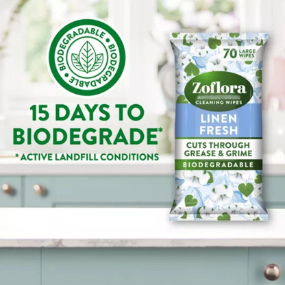 Zoflora Multi Surface Cleaning Wipes Linen Fresh 70pk