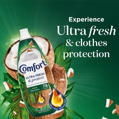 Comfort Ultra Fresh & Protect Coco Fantasy Fabric Conditioner 1.17L 78w