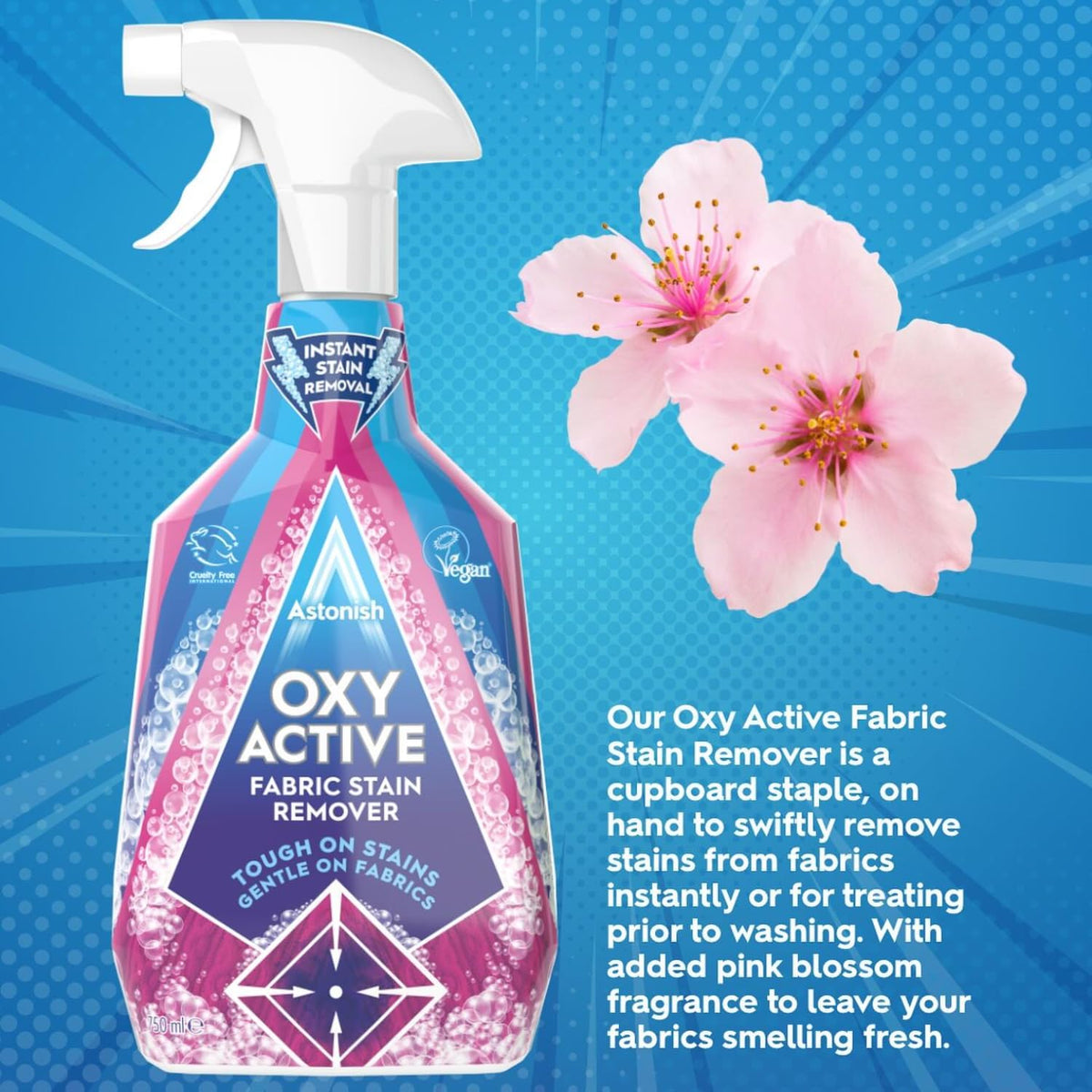 Astonish Oxy Active Fabric Stain Remover Flekkfjernerspray 750ml