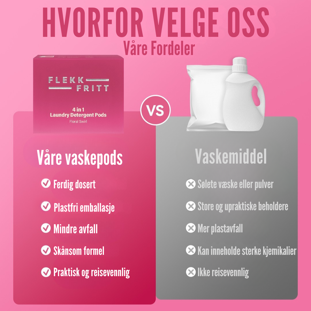 Flekkfritt 4 i 1 Vaskemiddel Pods Floral Swirl 40 stk
