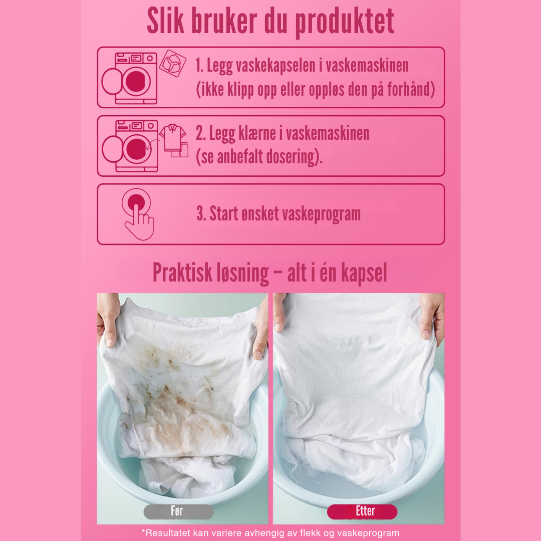 Flekkfritt 4 i 1 Vaskemiddel Pods Floral Swirl 40 stk