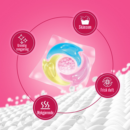 Flekkfritt 4 i 1 Vaskemiddel Pods Floral Swirl 40 stk