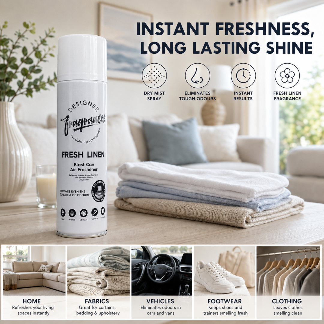 Designer Fragrances Blast Can Air Freshener Fresh Linen 300ml