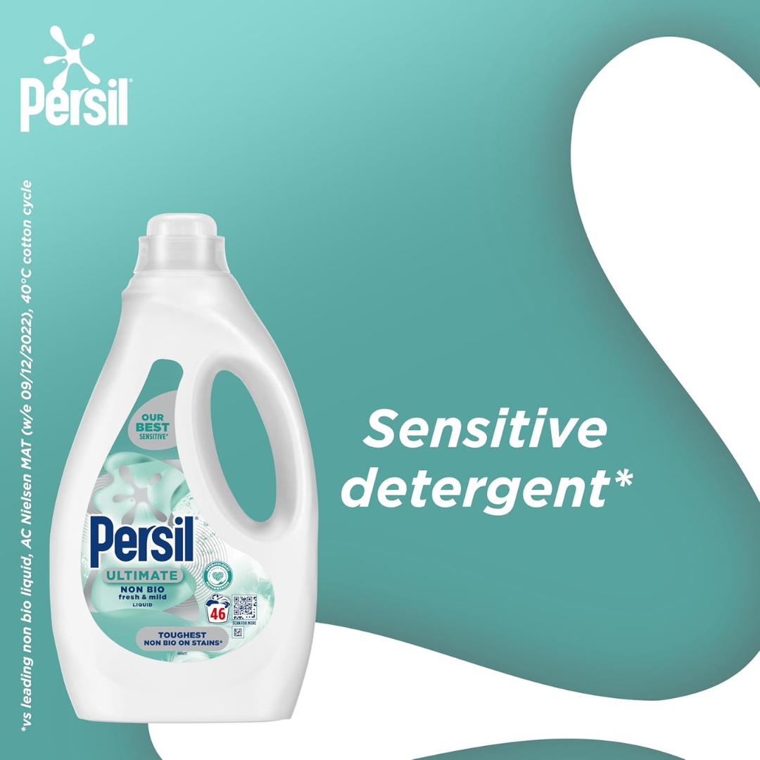 Persil Ultimate Non Bio Liquid Laundry Detergent Fresh & Mild 837ml 31w