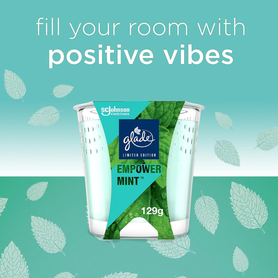 Glade Fragranced Candle Empower Mint 129g
