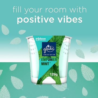 Glade Fragranced Candle Empower Mint 129g