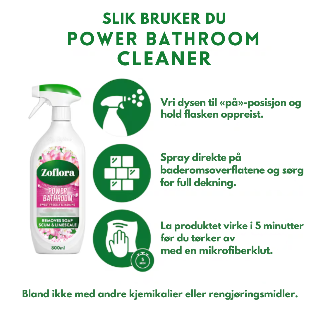 Zoflora Power Bathroom Spray Sweet Freesia & Jasmine 800ml