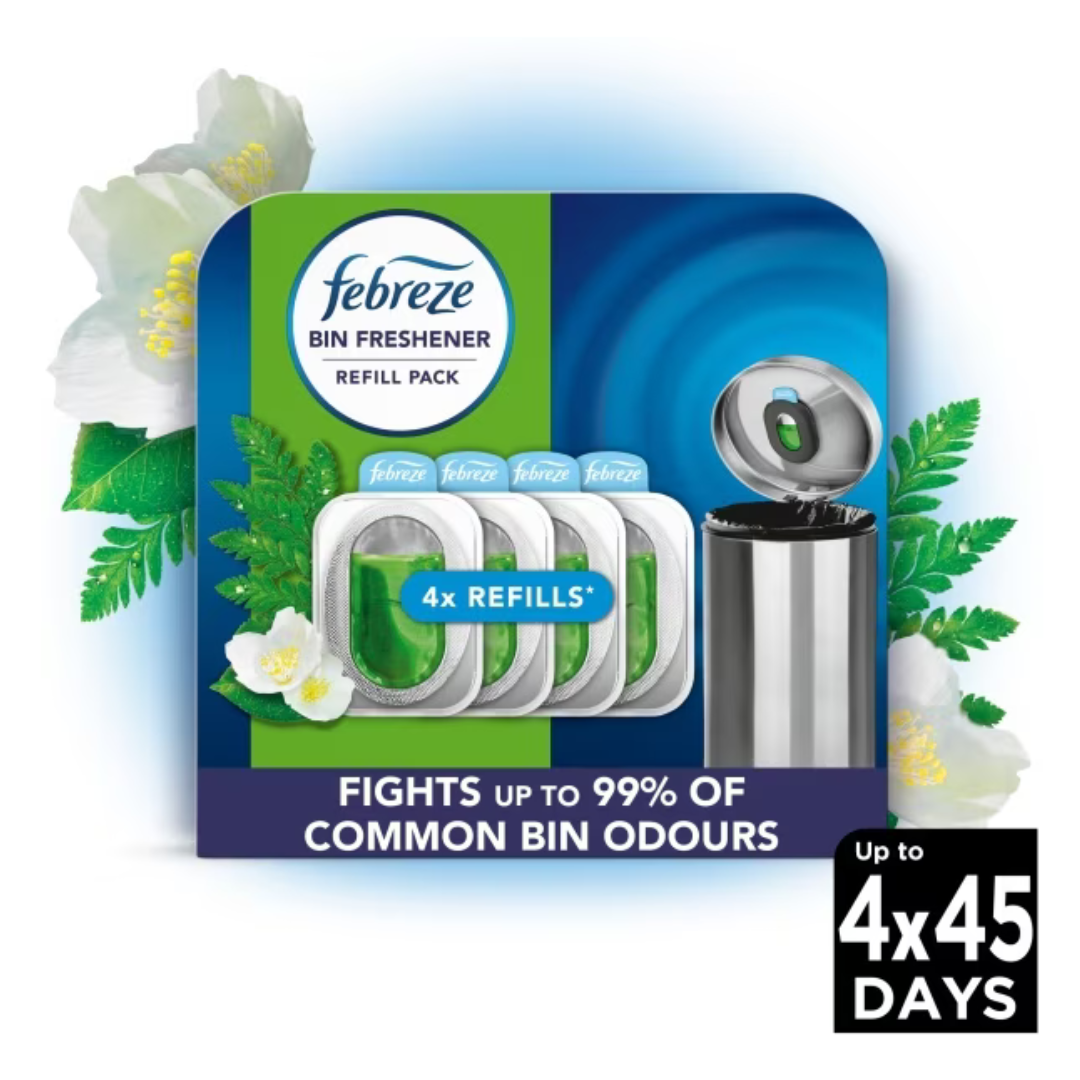 Febreze Bin Freshener Refill Pack Outdoor Fresh 4pk