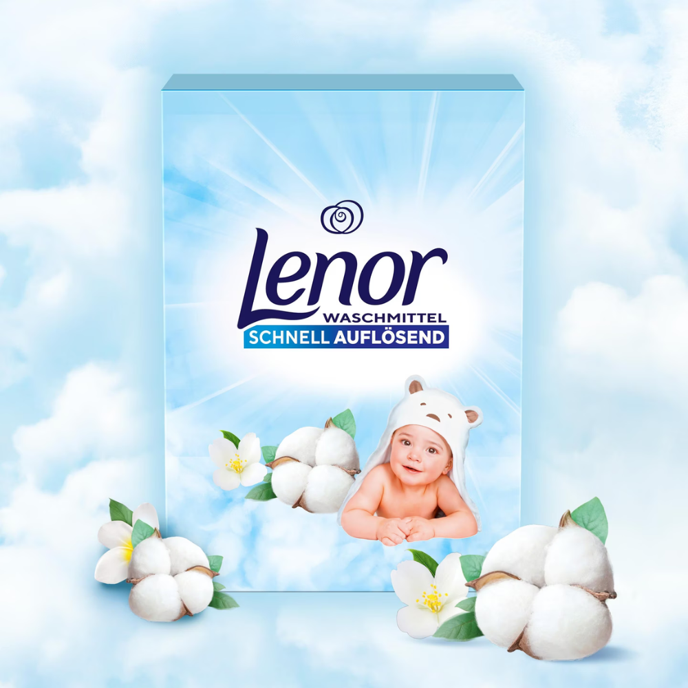 Lenor Sensitive Bomulls- & Tiaréblomst Vaskepulver 900g 18w