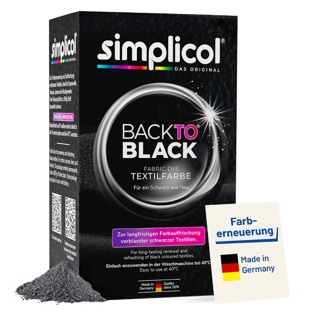 Simplicol Back to Black Tekstilfarge Svart 400g