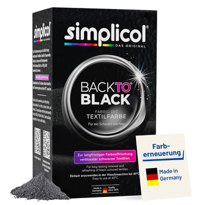 Simplicol Back to Black Tekstilfarge Svart 400g