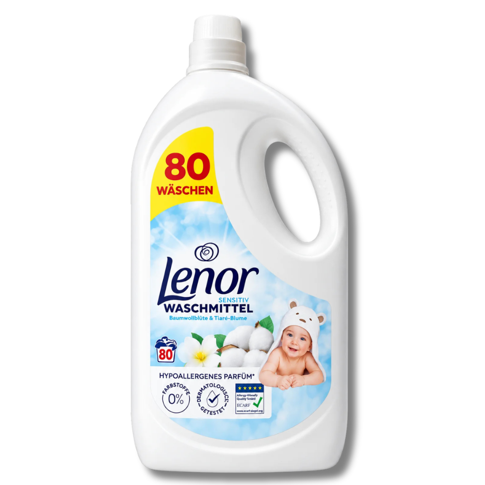 Lenor Sensitive Flytende Vaskemiddel 3,6L 80w