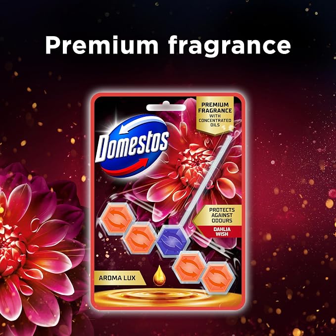 Domestos Aroma Lux Dahlia Wish WC-blokk 50g
