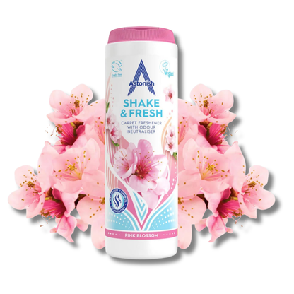 Astonish Shake & Fresh Carpet Freshener Pink Blossom 350g