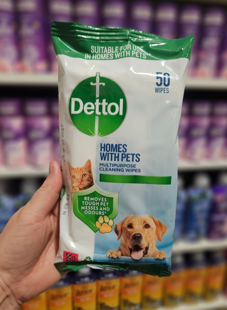 Dettol Homes With Pets Multipurpose Wipes Fresh Breeze 50pk