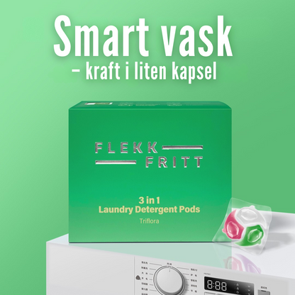 Flekkfritt 3 i 1 Vaskemiddel Pods Triflora 40 stk