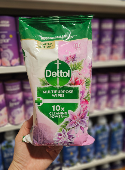 Dettol Multipurpose Wipes – Glimmering Petals 110pk Limited Edition