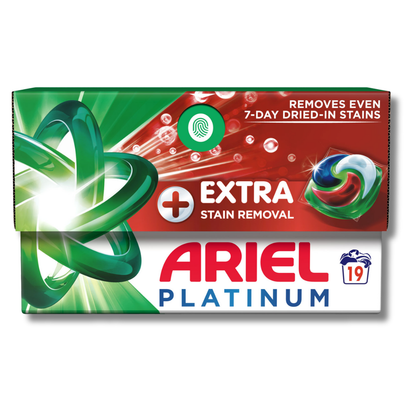 Ariel Platinum Pods +Extra Stain Removal 19 vask
