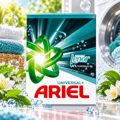 Ariel Universal Laundry Powder Lenor Unstoppables 23w 1.265kg