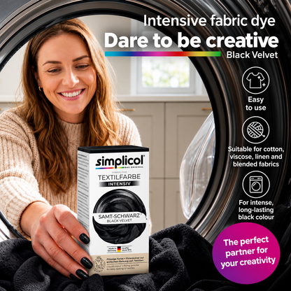 Simplicol Intensiv Tekstilfarge Black Velvet 150ml + 400g