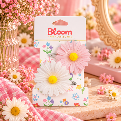 Bloom Hair Accessories Hårspenner med Blomster 2pk