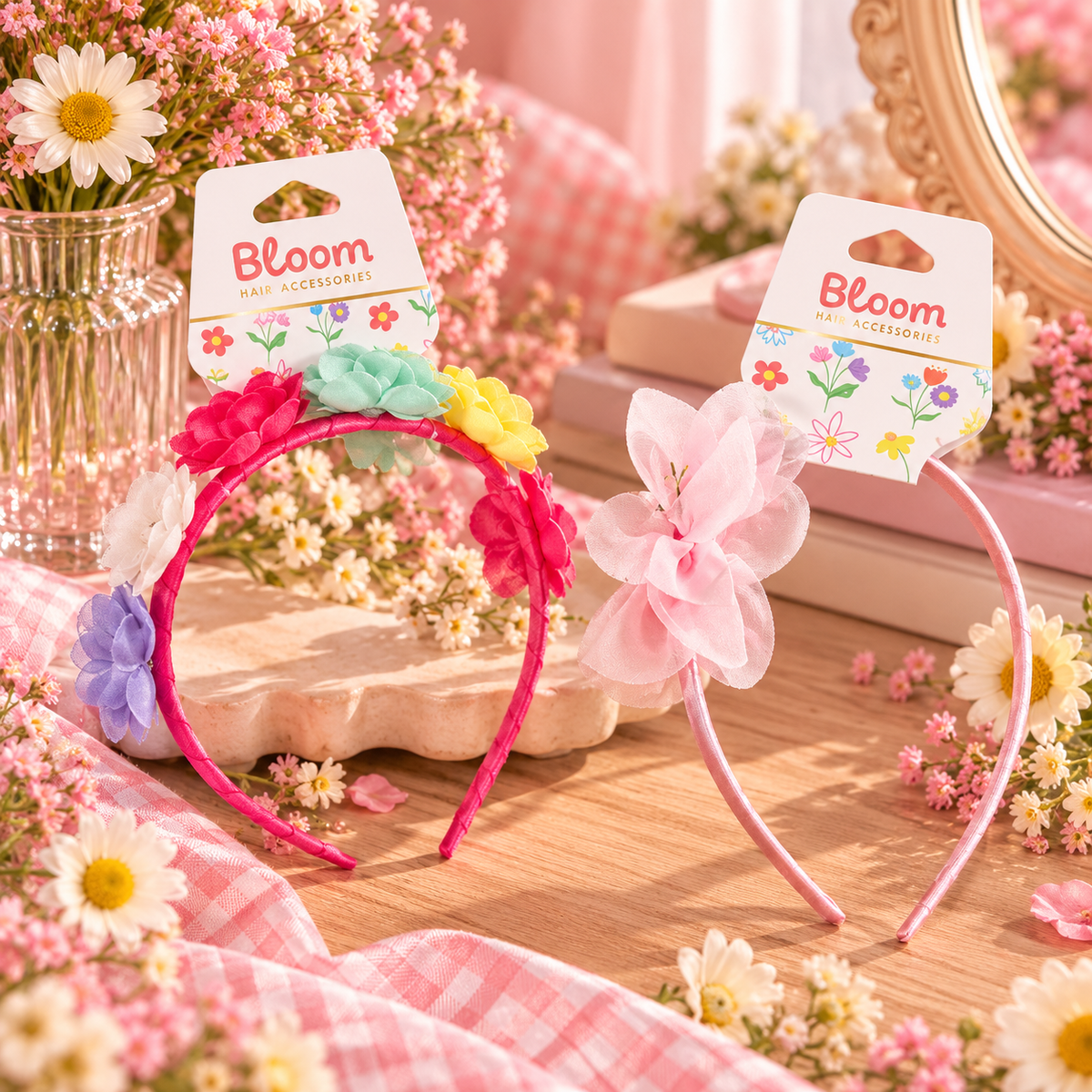 Bloom Hair Accessories Hårbøyle med Blomster Div.Typer