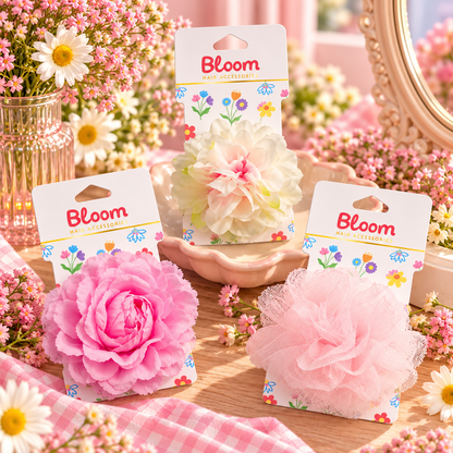 Bloom Hair Accessories Hårstrikk med Blomst 1pk Div.Typer