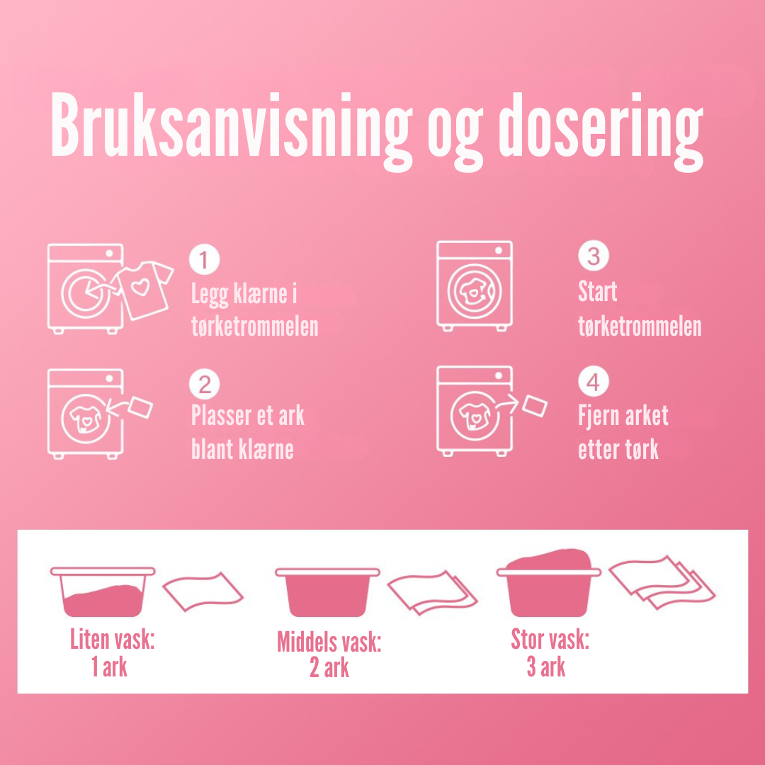 Flekkfritt Tørketrommelark Blossom Kiss 40 stk