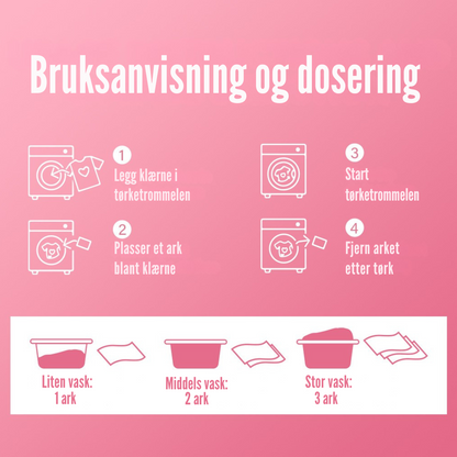 Flekkfritt Tørketrommelark Blossom Kiss 40 stk
