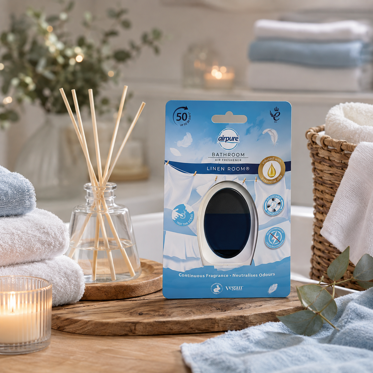 Airpure Bathroom Air Freshener Linen Room 8ml