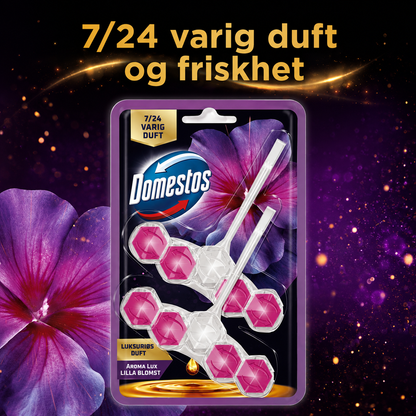 Domestos Power 5 Toilet Rim Block Aroma Lux Hibiscus 2x50g