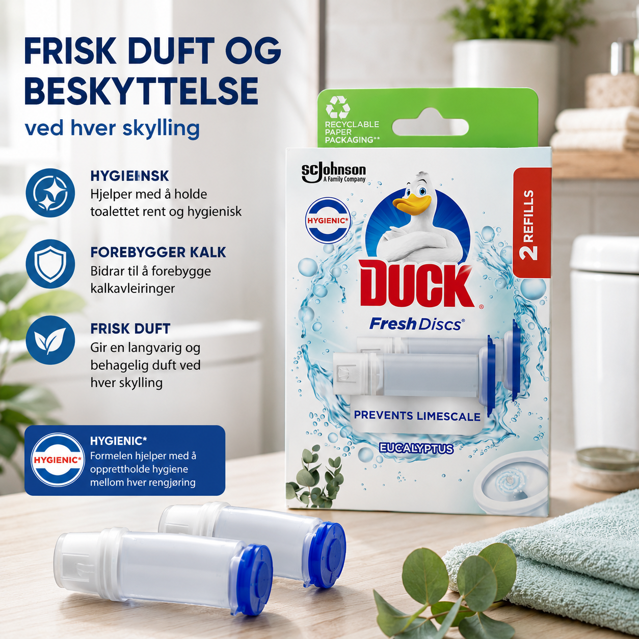 Duck Fresh Discs Refills Eucalyptus 2x36ml