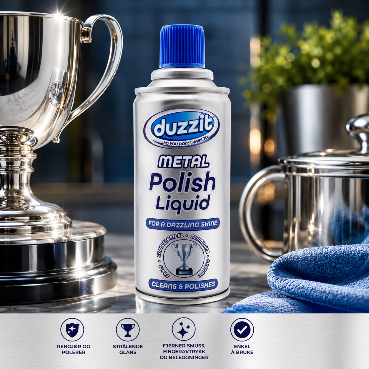 Duzzit Metal Liquid Polish 120ml