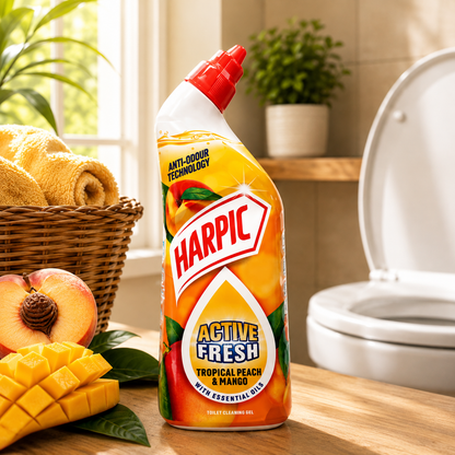 Harpic Active Fresh Tropical Peach & Mango Toilet Gel 750ml
