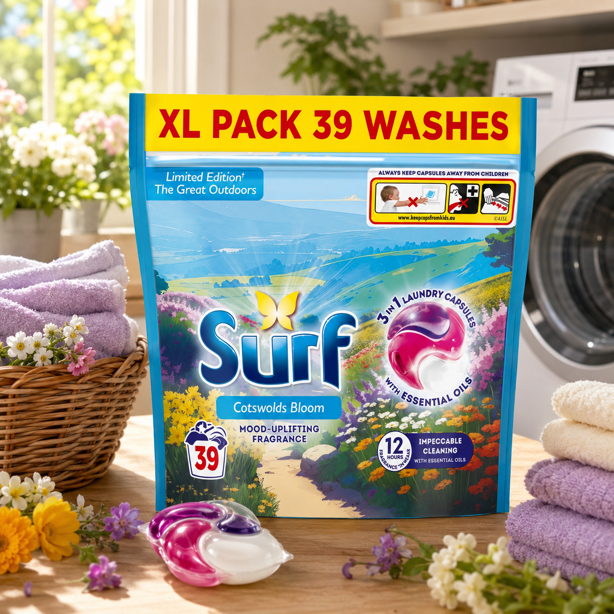 Surf 3 in 1 Laundry Capsules Cotswolds Bloom 39 vask