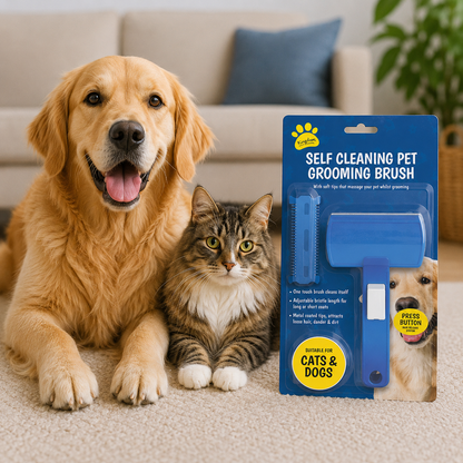 Kingdom Self Cleaning Grooming Brush