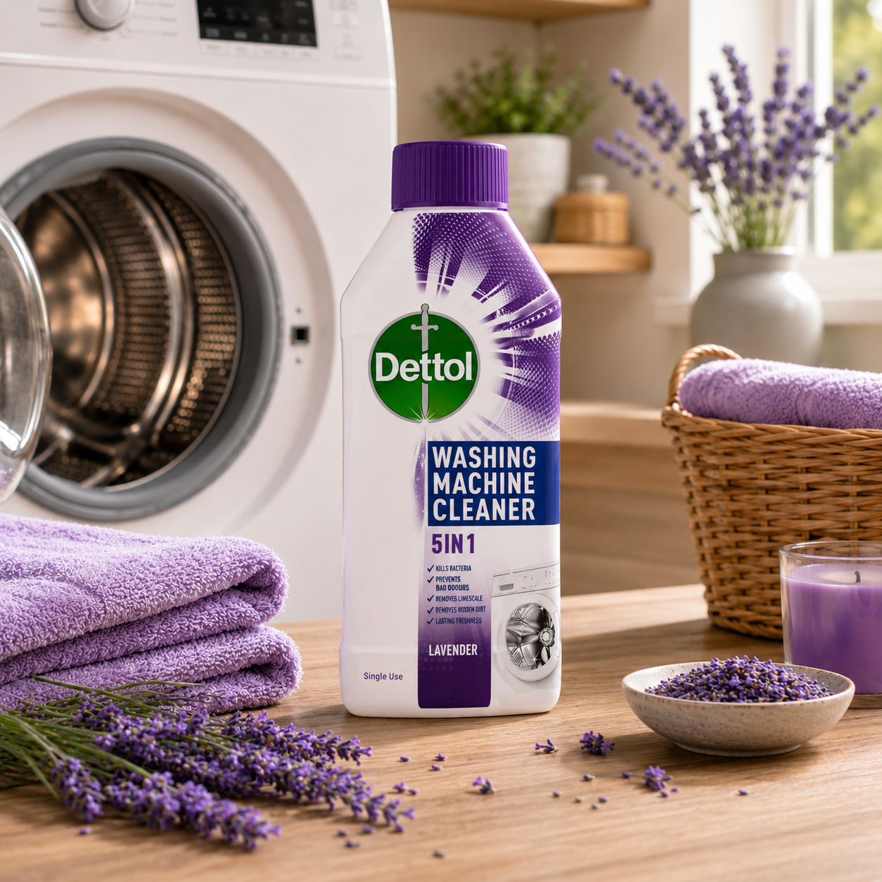 Dettol 5in1 Washing Machine Cleaner Lavender 250ml
