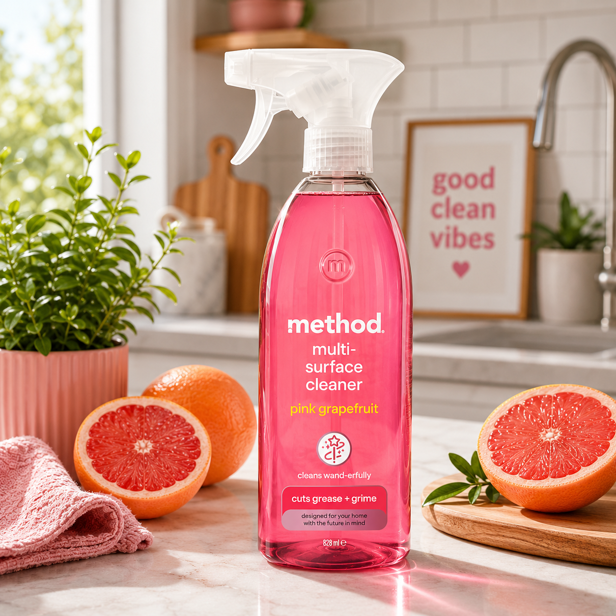 Method Multi Surface Cleaner Pink Grapefruit 828ml