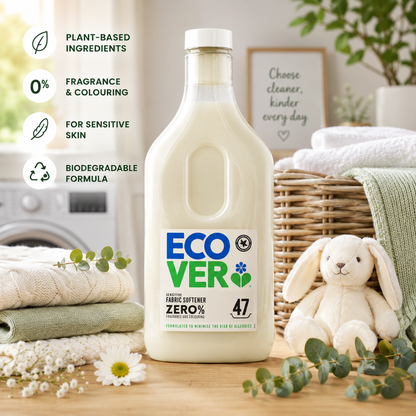 Ecover Sensitive Fabric Softener  Zero Fragrance 47w 1.43L