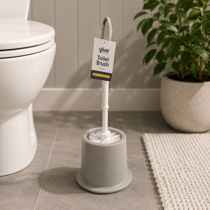 Vivid Beige Toalettbørste & Holder