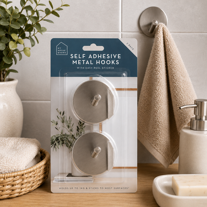 My House & Home Metal Selvklebende Kroker 2pk