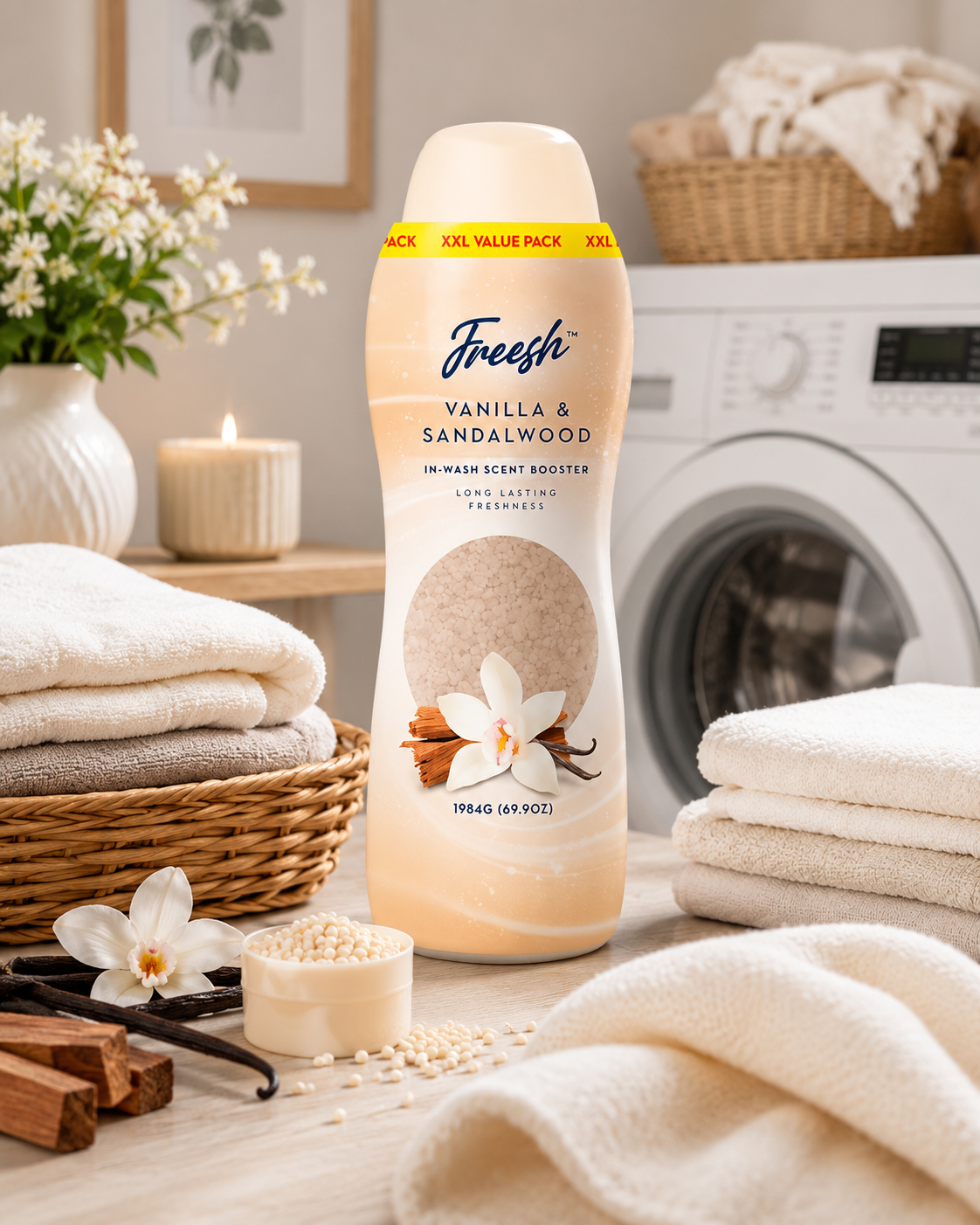 Freesh Laundry Scent Booster Vanilla & Sandalwood XXL 1984g