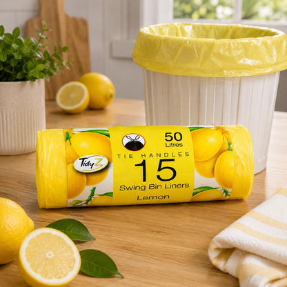 Tidyz Duftende Søppelposer med Knytehåndtak 50L 15-pk