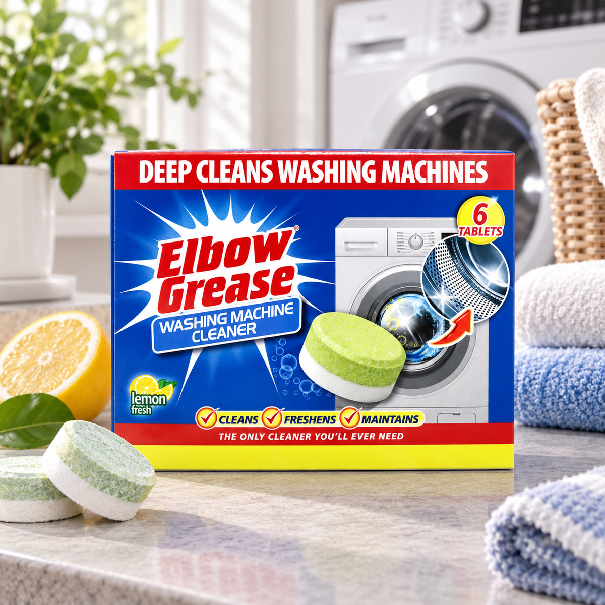 Elbow Grease Washing Machine Cleaner Tablets 6x30g