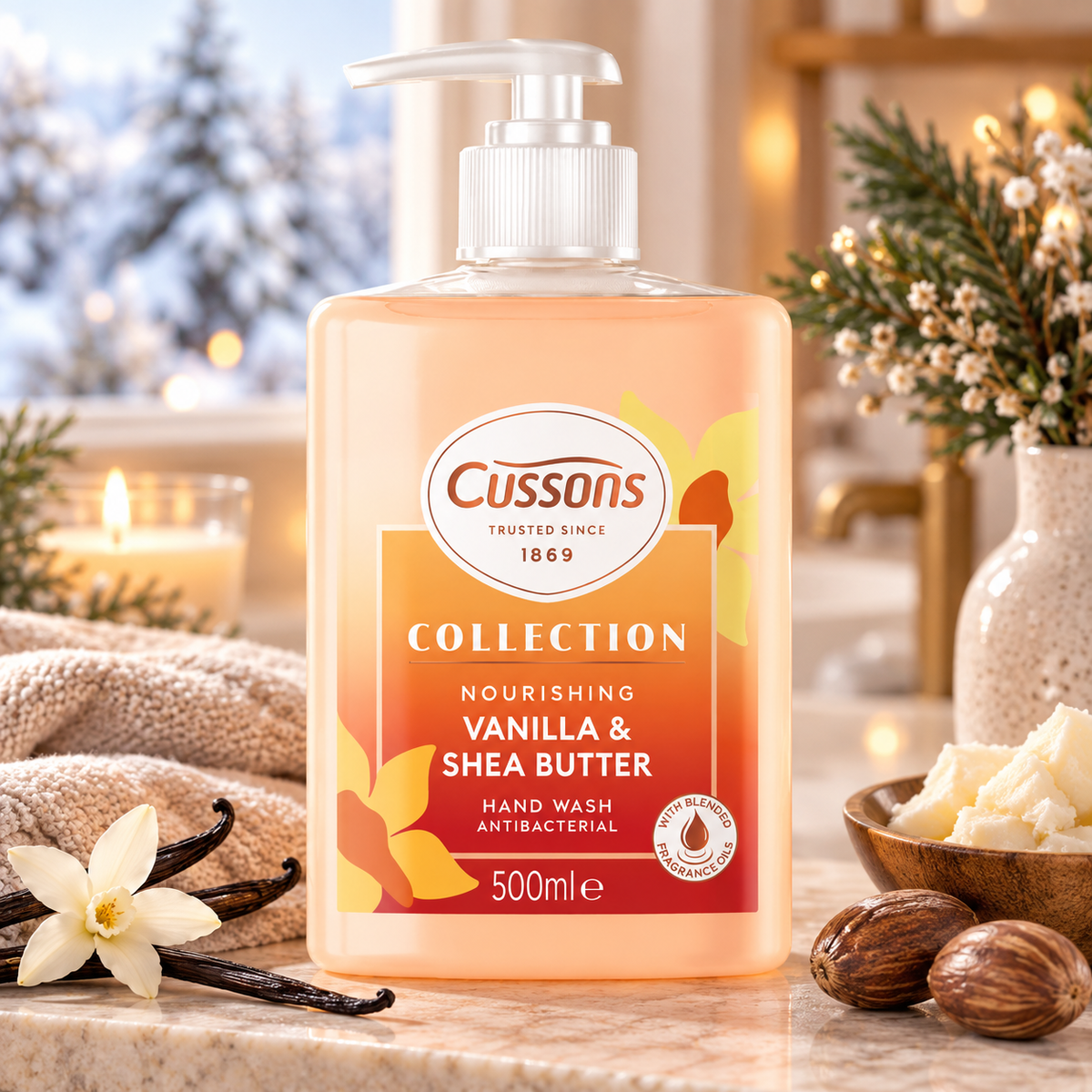 Cussons Collection Hand Wash Vanilla & Shea Butter 500ml
